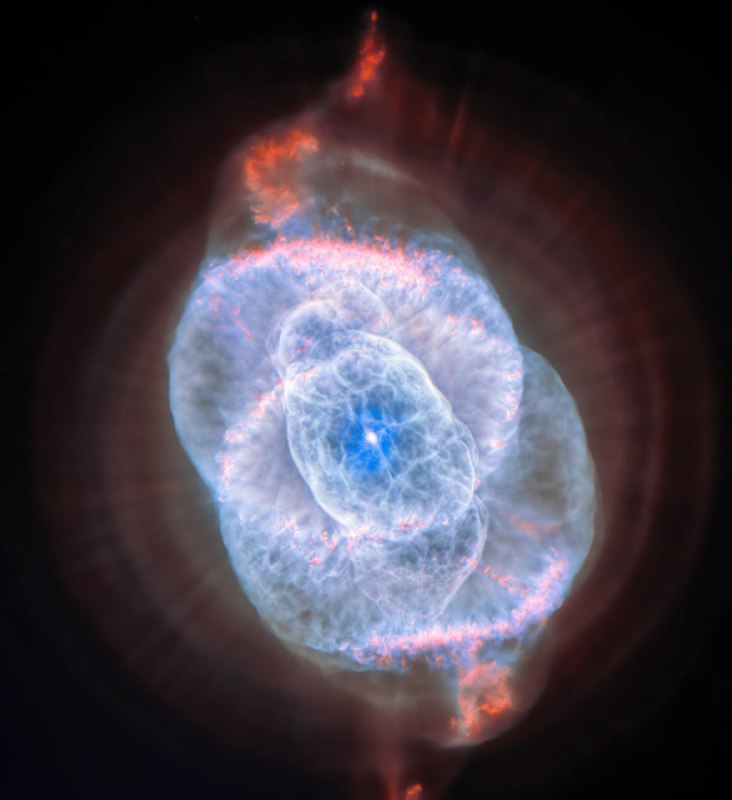 Недавние изображения туманности Кошачий глаз (NGC 6543), сделанные телескопам | Про космос